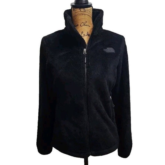 The North Face Osito Fleece Jacket Full Zip Soft Plush Black - Picture 1 of 11